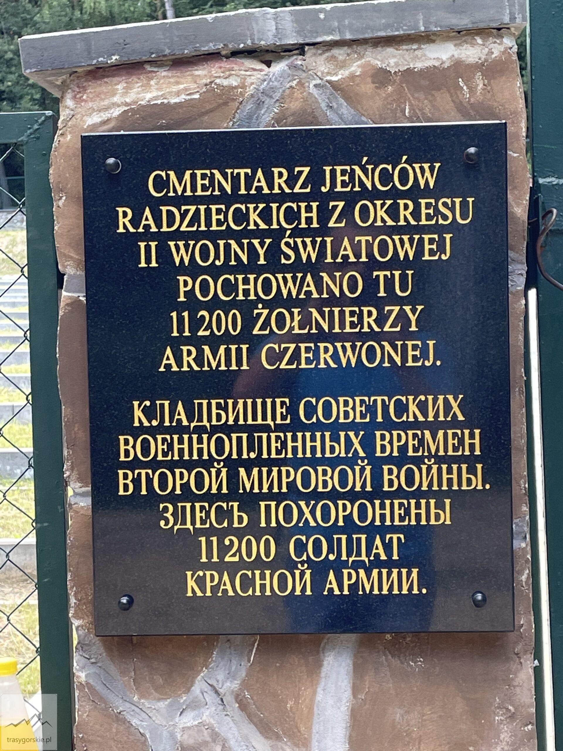 Cmentarz Jeńców Armii Czerwonej na szlaku na Telegraf w Górach Świętokrzyskich