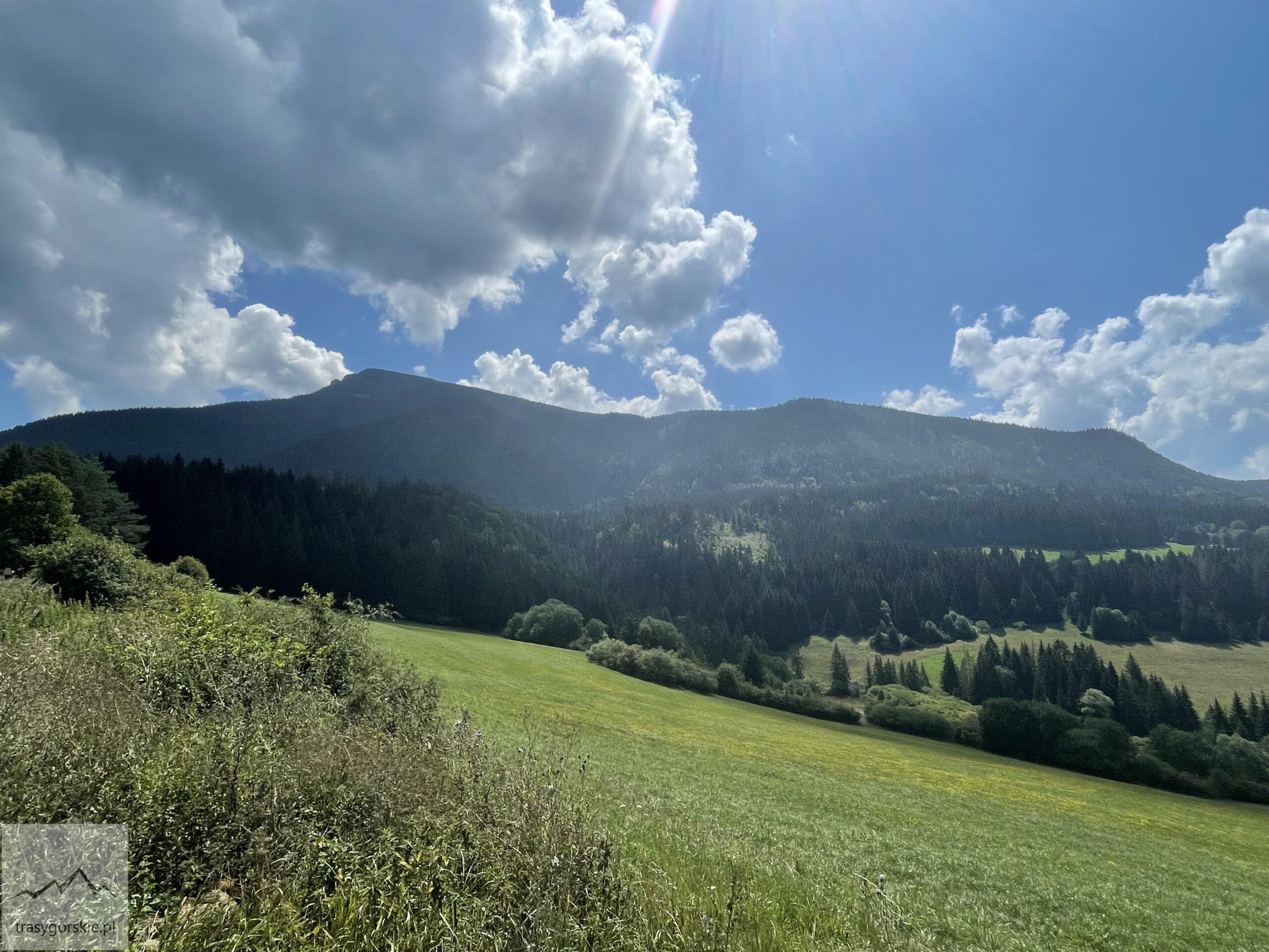 Góry Choczańskie, szlak na Veľký Choč, szlak z Vyšný Kubín