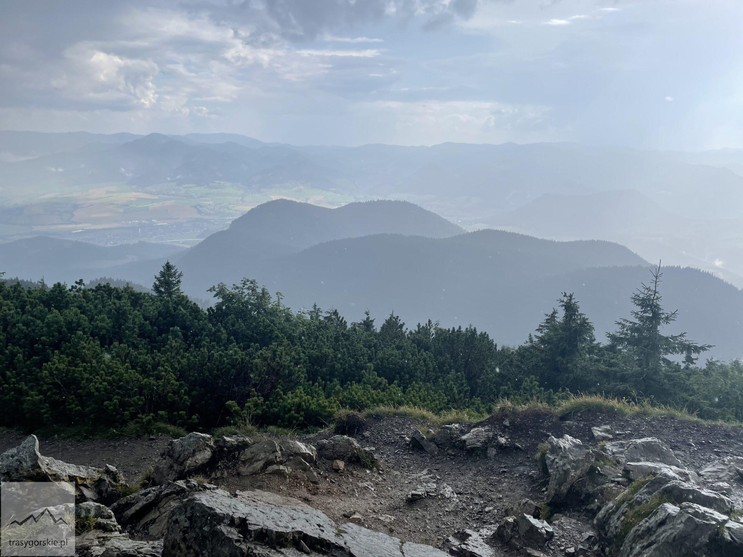 Góry Choczańskie, szlak na Veľký Choč, panorama ze szczytu