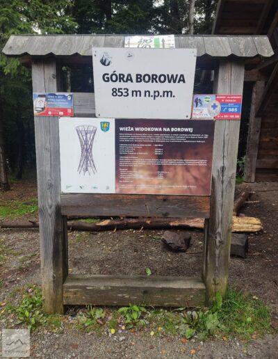 Góry Wałbrzyskie, Borowa, tablica informacyjna