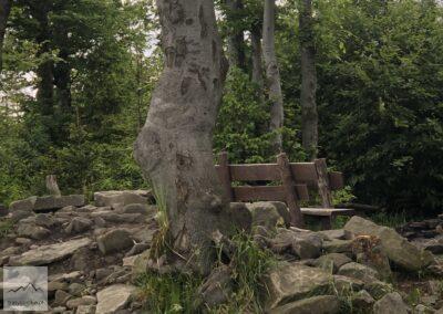 Beskid Mały, ławeczka na Czuplu