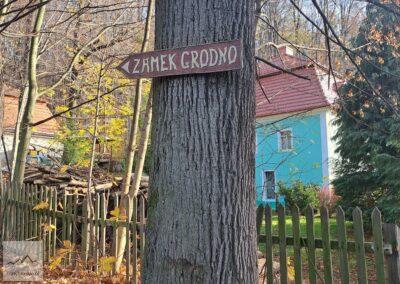 Góry Wałbrzyskie, Rezerwat Choina, znak Zamek Grodno