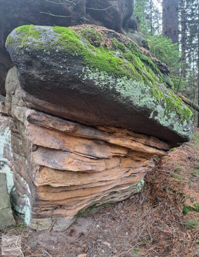Góry Stołowe, Skalne Grzyby, warstwy skał